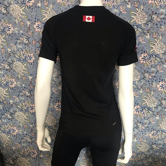 Adidas Prime Tee Youth Size Medium Olympic Games Team Canada Stretch Sport Shirt - Picture 8 of 17